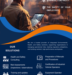 EHS values illustration with workers in PPE